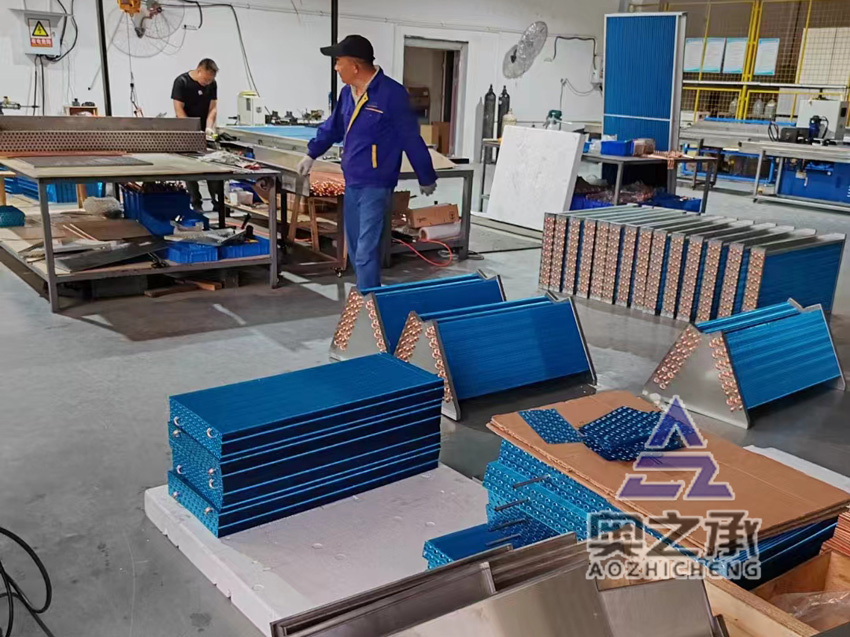 冷水機翅片生產車間一角